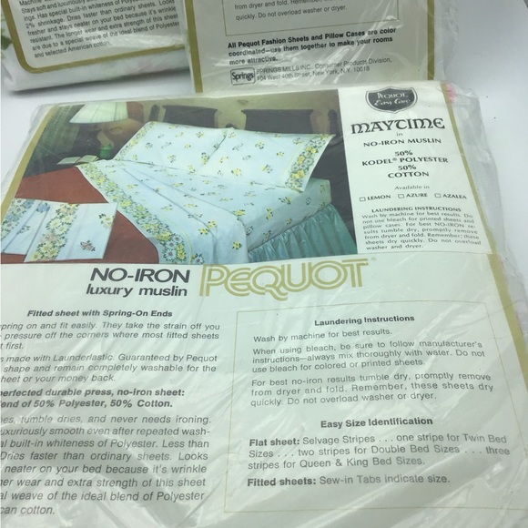 Vintage Pequot Twin sized sheets - Picture 3 of 5